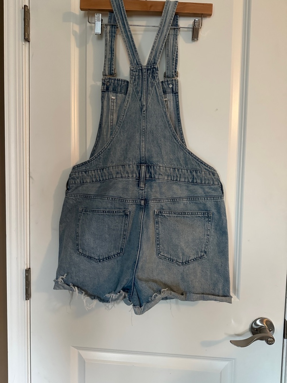 Madewell Light Blue Denim Short Overalls - Picture 4 of 6